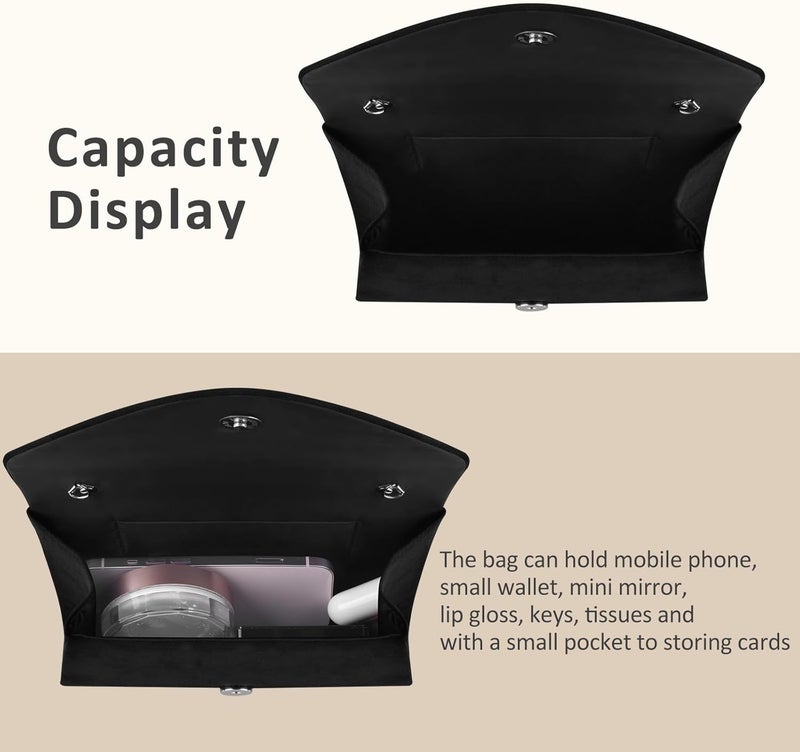 PACETAP Clutch Purses for Women, Handbags with Chain for Women Formal, Evening Bag for Wedding Party Cocktail Prom Dinner - Image 4